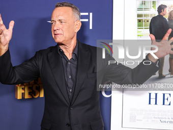 Tom Hanks arrives at the 2024 AFI Fest - World Premiere Screening Of Sony Pictures' 'Here' held at the TCL Chinese Theatre IMAX on October 2...