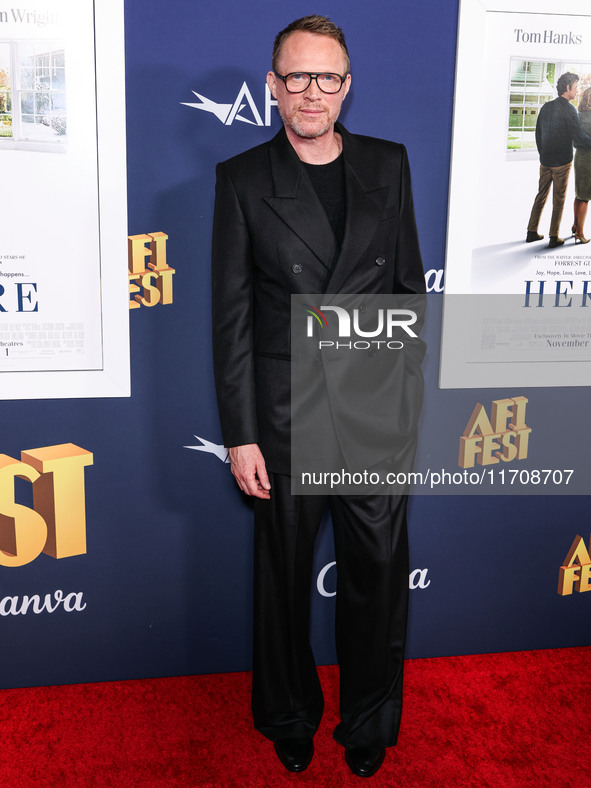 Paul Bettany arrives at the 2024 AFI Fest - World Premiere Screening Of Sony Pictures' 'Here' held at the TCL Chinese Theatre IMAX on Octobe...