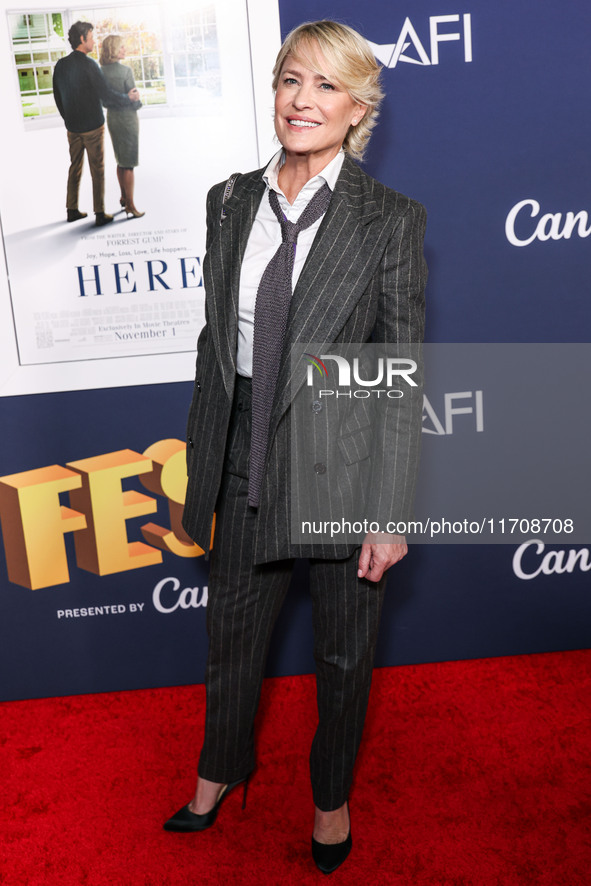 Robin Wright arrives at the 2024 AFI Fest - World Premiere Screening Of Sony Pictures' 'Here' held at the TCL Chinese Theatre IMAX on Octobe...