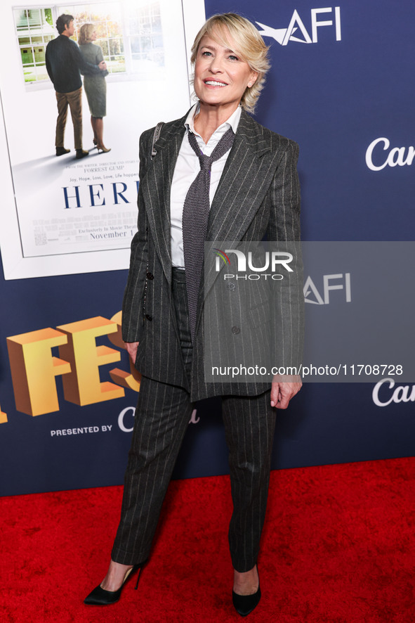 Robin Wright arrives at the 2024 AFI Fest - World Premiere Screening Of Sony Pictures' 'Here' held at the TCL Chinese Theatre IMAX on Octobe...