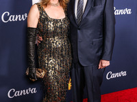 Leslie Zemeckis and husband Robert Zemeckis arrive at the 2024 AFI Fest - World Premiere Screening Of Sony Pictures' 'Here' held at the TCL...