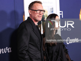 Paul Bettany and wife Jennifer Connelly arrive at the 2024 AFI Fest - World Premiere Screening Of Sony Pictures' 'Here' held at the TCL Chin...