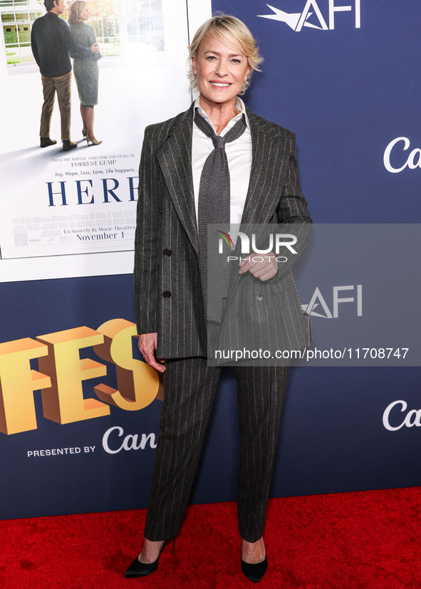 Robin Wright arrives at the 2024 AFI Fest - World Premiere Screening Of Sony Pictures' 'Here' held at the TCL Chinese Theatre IMAX on Octobe...