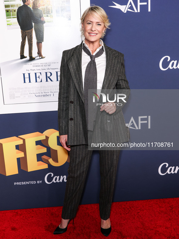 Robin Wright arrives at the 2024 AFI Fest - World Premiere Screening Of Sony Pictures' 'Here' held at the TCL Chinese Theatre IMAX on Octobe...