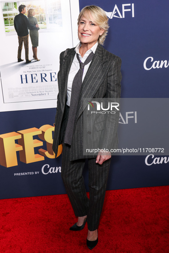 Robin Wright arrives at the 2024 AFI Fest - World Premiere Screening Of Sony Pictures' 'Here' held at the TCL Chinese Theatre IMAX on Octobe...