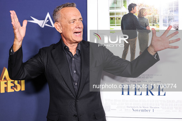 Tom Hanks arrives at the 2024 AFI Fest - World Premiere Screening Of Sony Pictures' 'Here' held at the TCL Chinese Theatre IMAX on October 2...