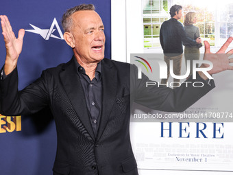 Tom Hanks arrives at the 2024 AFI Fest - World Premiere Screening Of Sony Pictures' 'Here' held at the TCL Chinese Theatre IMAX on October 2...