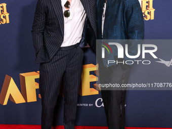 Harry Marcus and Louis Ashbourne Serkis arrive at the 2024 AFI Fest - World Premiere Screening Of Sony Pictures' 'Here' held at the TCL Chin...