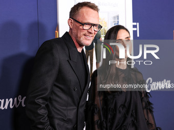 Paul Bettany and wife Jennifer Connelly arrive at the 2024 AFI Fest - World Premiere Screening Of Sony Pictures' 'Here' held at the TCL Chin...