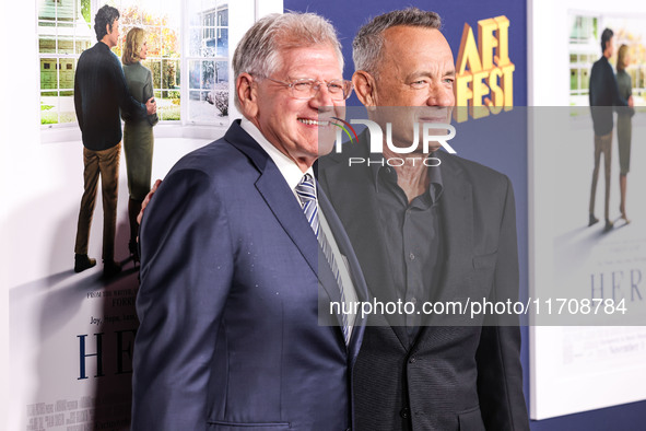 Robert Zemeckis and Tom Hanks arrive at the 2024 AFI Fest - World Premiere Screening Of Sony Pictures' 'Here' held at the TCL Chinese Theatr...