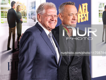 Robert Zemeckis and Tom Hanks arrive at the 2024 AFI Fest - World Premiere Screening Of Sony Pictures' 'Here' held at the TCL Chinese Theatr...