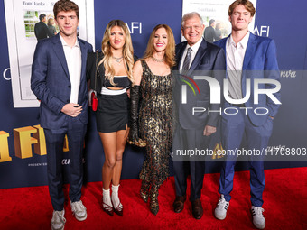 Zane Zemeckis, Zsa Zsa Rose Zemeckis, Leslie Zemeckis, Robert Zemeckis and Rhys Zemeckis arrive at the 2024 AFI Fest - World Premiere Screen...