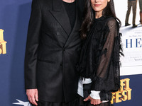 Paul Bettany and wife Jennifer Connelly arrive at the 2024 AFI Fest - World Premiere Screening Of Sony Pictures' 'Here' held at the TCL Chin...