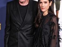 Paul Bettany and wife Jennifer Connelly arrive at the 2024 AFI Fest - World Premiere Screening Of Sony Pictures' 'Here' held at the TCL Chin...