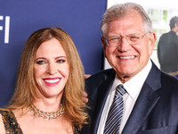 Leslie Zemeckis and husband Robert Zemeckis arrive at the 2024 AFI Fest - World Premiere Screening Of Sony Pictures' 'Here' held at the TCL...