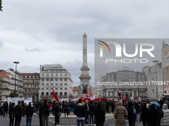 Odair Moniz participates in a demonstration for a fair life in Lisbon, Portugal, on October 26, 2024. (