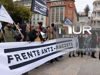 Odair Moniz participates in a demonstration for a fair life in Lisbon, Portugal, on October 26, 2024. (