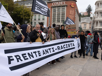 Odair Moniz participates in a demonstration for a fair life in Lisbon, Portugal, on October 26, 2024. (