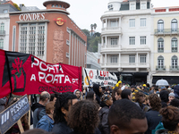 Odair Moniz participates in a demonstration for a fair life in Lisbon, Portugal, on October 26, 2024. (