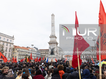 Odair Moniz participates in a demonstration for a fair life in Lisbon, Portugal, on October 26, 2024. (