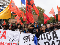 Odair Moniz participates in a demonstration for a fair life in Lisbon, Portugal, on October 26, 2024. (