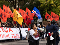 Odair Moniz participates in a demonstration for a fair life in Lisbon, Portugal, on October 26, 2024. (