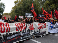 Odair Moniz participates in a demonstration for a fair life in Lisbon, Portugal, on October 26, 2024. (