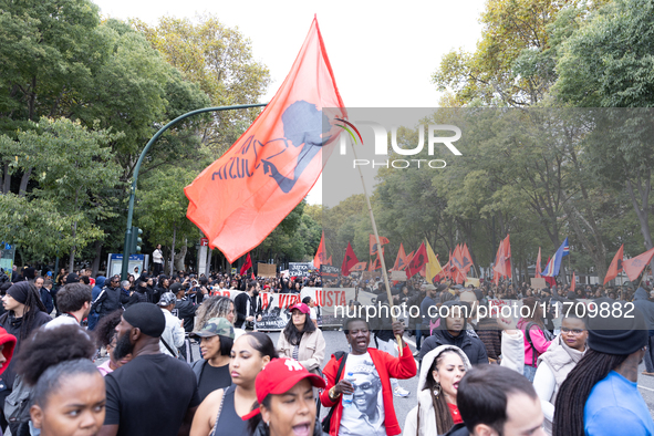 Odair Moniz participates in a demonstration for a fair life in Lisbon, Portugal, on October 26, 2024. 