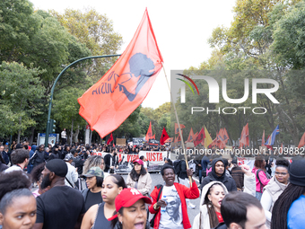 Odair Moniz participates in a demonstration for a fair life in Lisbon, Portugal, on October 26, 2024. (