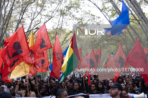 Odair Moniz participates in a demonstration for a fair life in Lisbon, Portugal, on October 26, 2024. 