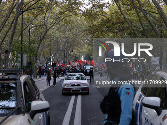 Odair Moniz participates in a demonstration for a fair life in Lisbon, Portugal, on October 26, 2024. (