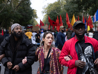 Odair Moniz participates in a demonstration for a fair life in Lisbon, Portugal, on October 26, 2024. (