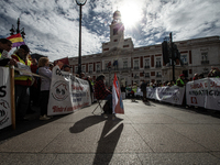 The leader of the World Federation of Trade Unions, Quim Boix, is in Puerta del Sol, Madrid, Spain, on October 26, 2024, during a national d...