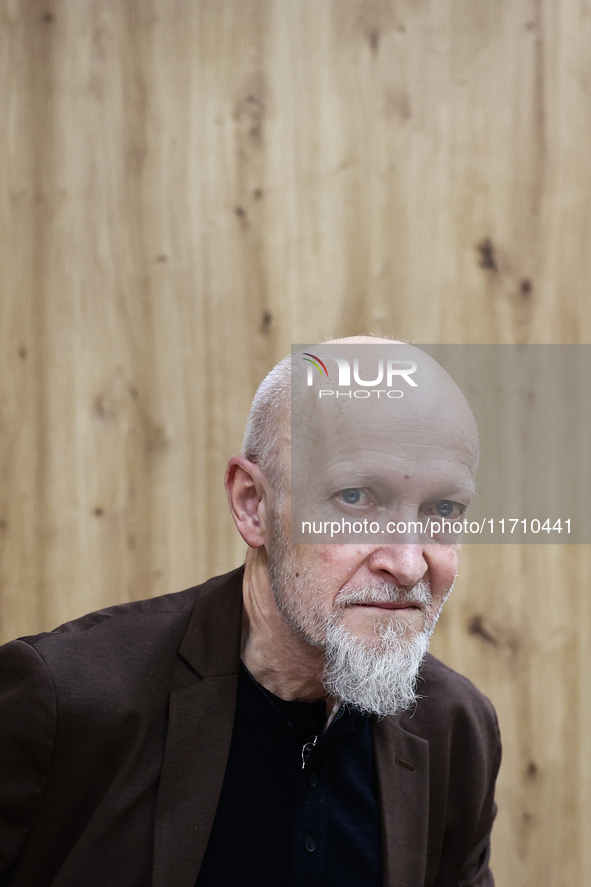 Lars Saabye Christensen during International Book Fair in Krakow, Poland on October 26, 2024. 