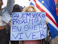 In Lisbon, Portugal, on October 26, 2024, demonstrators march from Marques de Pombal Square to Praca dos Restauradores. They protest the dea...