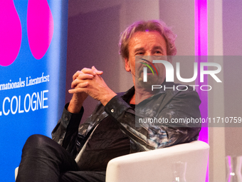 Thomas Johannes Gottschalk, a German television host, is seen on the stage at Flora Hall in Cologne, Germany, on October 26, 2024, during th...