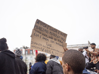 Demonstrators gather at Praca dos Restauradores in Lisbon, Portugal, on October 26, 2024. They protest the death of Cape Verdean immigrant O...