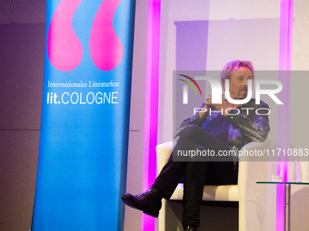 Thomas Johannes Gottschalk, a German television host, is seen on the stage at Flora Hall in Cologne, Germany, on October 26, 2024, during th...