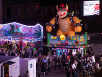 A general view of the winter Kirmes along the Rhine River in Cologne, Germany, on October 26, 2024. (