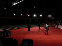 Johnny Depp attends the ''Modi - Three Days On The Wing Of Madness'' red carpet during the 19th Rome Film Festival at Auditorium Parco Della...