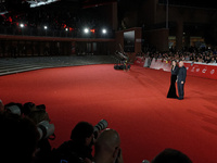 Actress Luisa Ranieri and her husband Luca Zingaretti attend the red carpet of the movie ''Modi - Three Days on the Wing of Madness'' during...