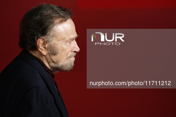 Franco Nero attends the ''Storia Di Una Notte'' red carpet during the 19th Rome Film Festival at Auditorium Parco Della Musica in Rome, Ital...