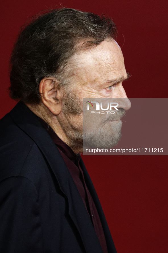 Franco Nero attends the ''Storia Di Una Notte'' red carpet during the 19th Rome Film Festival at Auditorium Parco Della Musica in Rome, Ital...