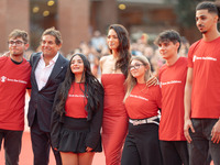 Elodie attends the "Conclave" red carpet during the 19th Rome Film Festival at Auditorium Parco Della Musica in Rome, Italy, on October 26,...