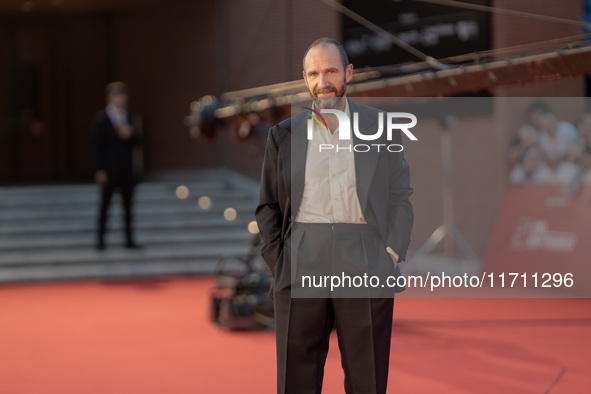 Ralph Fiennes attends the "Conclave" red carpet during the 19th Rome Film Festival at Auditorium Parco Della Musica in Rome, Italy, on Octob...