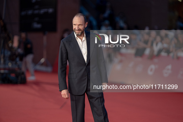 Ralph Fiennes attends the "Conclave" red carpet during the 19th Rome Film Festival at Auditorium Parco Della Musica in Rome, Italy, on Octob...