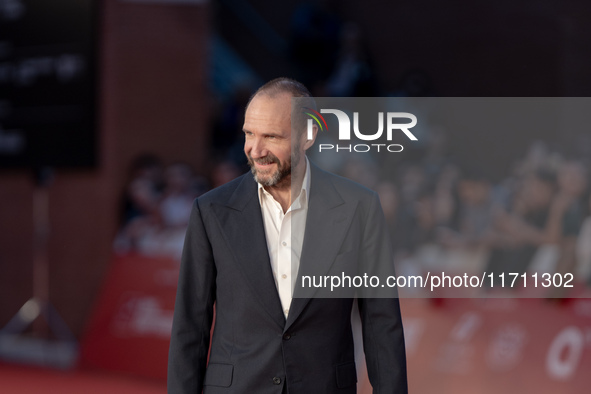 Ralph Fiennes attends the "Conclave" red carpet during the 19th Rome Film Festival at Auditorium Parco Della Musica in Rome, Italy, on Octob...