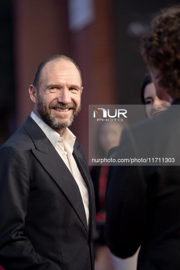 Ralph Fiennes attends the "Conclave" red carpet during the 19th Rome Film Festival at Auditorium Parco Della Musica in Rome, Italy, on Octob...