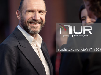 Ralph Fiennes attends the "Conclave" red carpet during the 19th Rome Film Festival at Auditorium Parco Della Musica in Rome, Italy, on Octob...