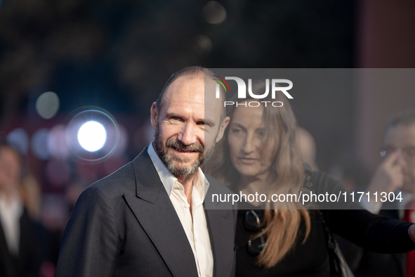 Ralph Fiennes attends the "Conclave" red carpet during the 19th Rome Film Festival at Auditorium Parco Della Musica in Rome, Italy, on Octob...